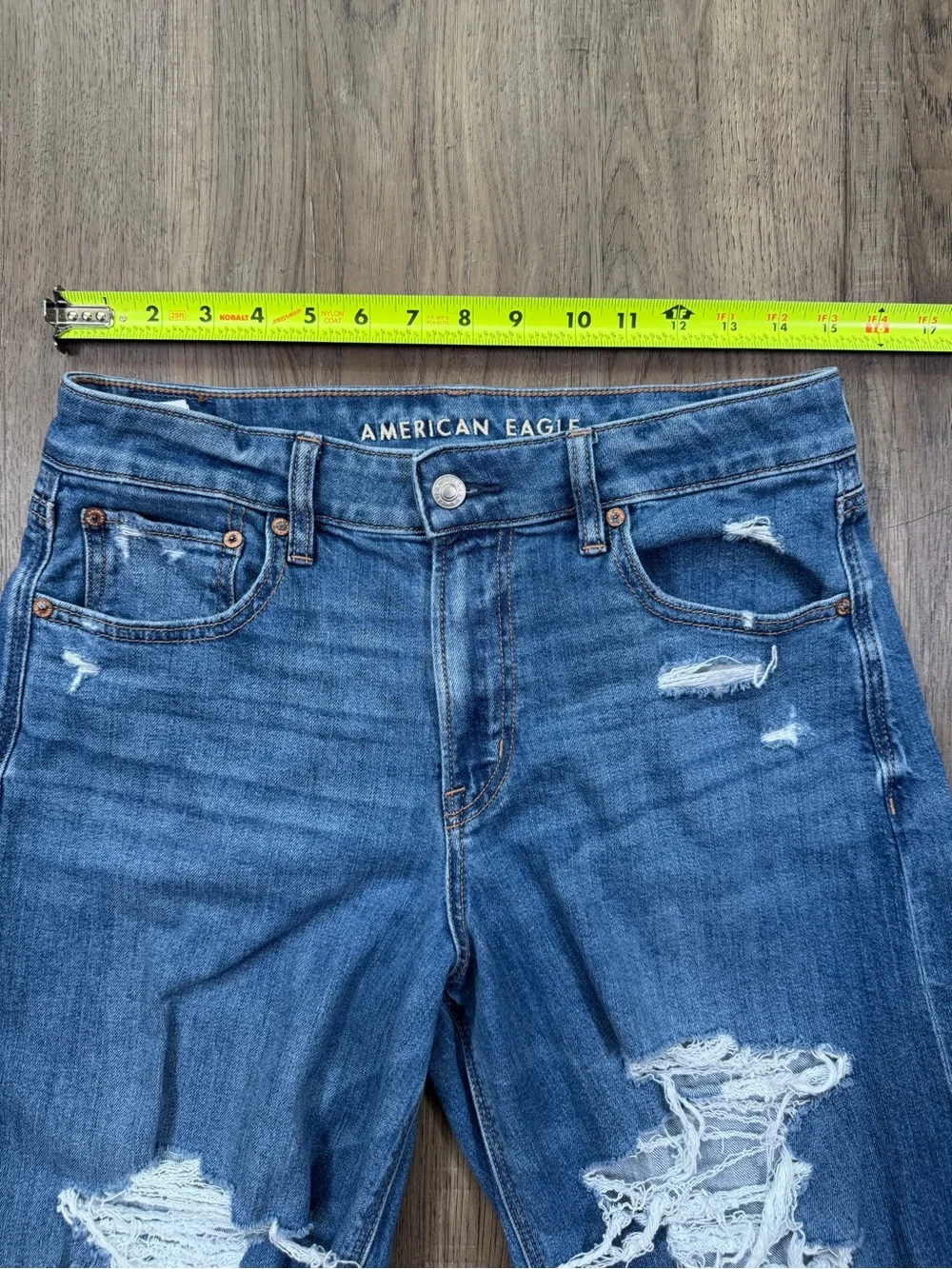 American Eagle Super High-Rise Ultra Wide Leg Distressed Jeans 6
